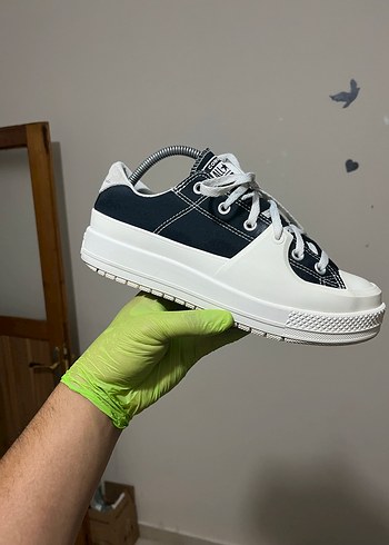 Beyaz Siyah Platform Spor Ayakkabı orijinal Converse 42