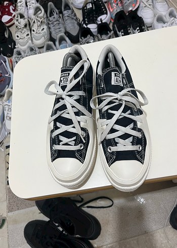 42 Beden beyaz Renk Beyaz Siyah Platform Spor Ayakkabı orijinal Converse 42