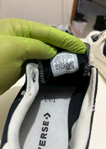 42 Beden Beyaz Siyah Platform Spor Ayakkabı orijinal Converse 42