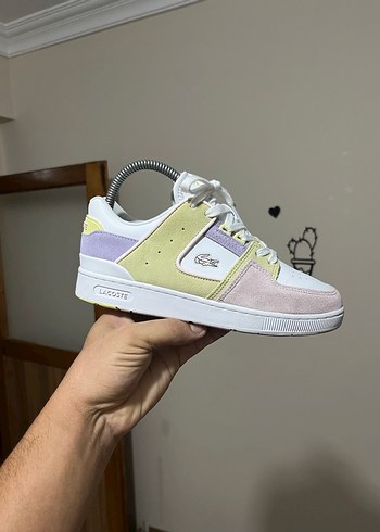 Pastel Renkli Bağcıklı Kadın Spor Ayakkabı Lacoste 38