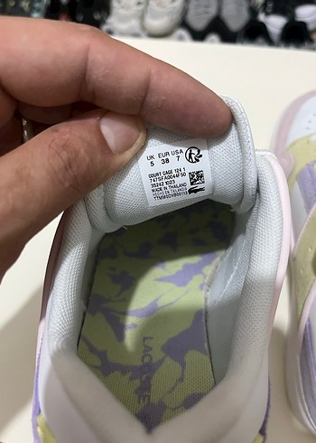 Lacoste Pastel Renkli Bağcıklı Kadın Spor Ayakkabı Lacoste 38