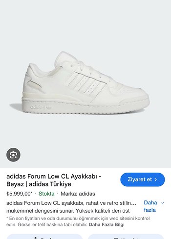 adidas Forum Low CL Beyaz Kadın Spor Ayakkabı