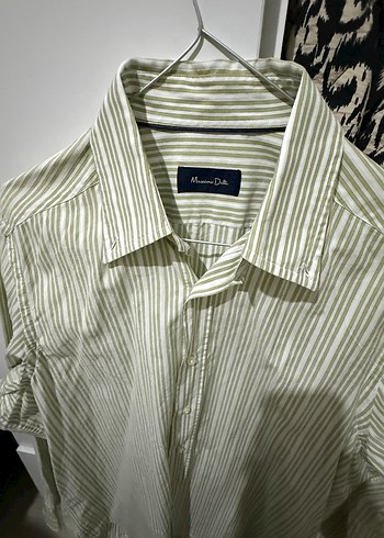 m Beden gri Renk Massimo Dutti Yeşil Çizgili Gömlek