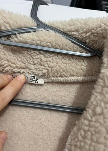 Bej Midi Peluş Kadın Ceket - Görsel 2