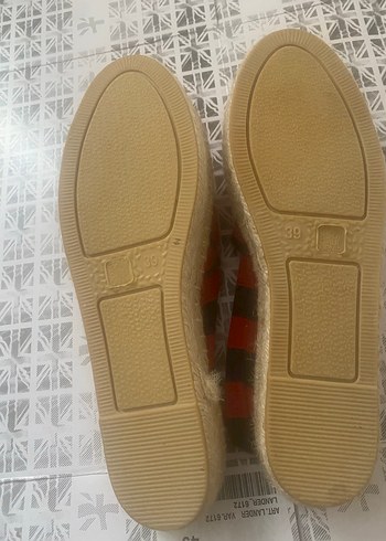 Nakışlı Örgü Kırmızı Dolgu Topuklu Espadril - Görsel 3