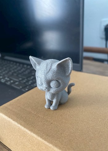 Gri Kedi Figürü Dekorafi Aksesuar | Minimalist Masaüstü  Raf süs - Görsel 2