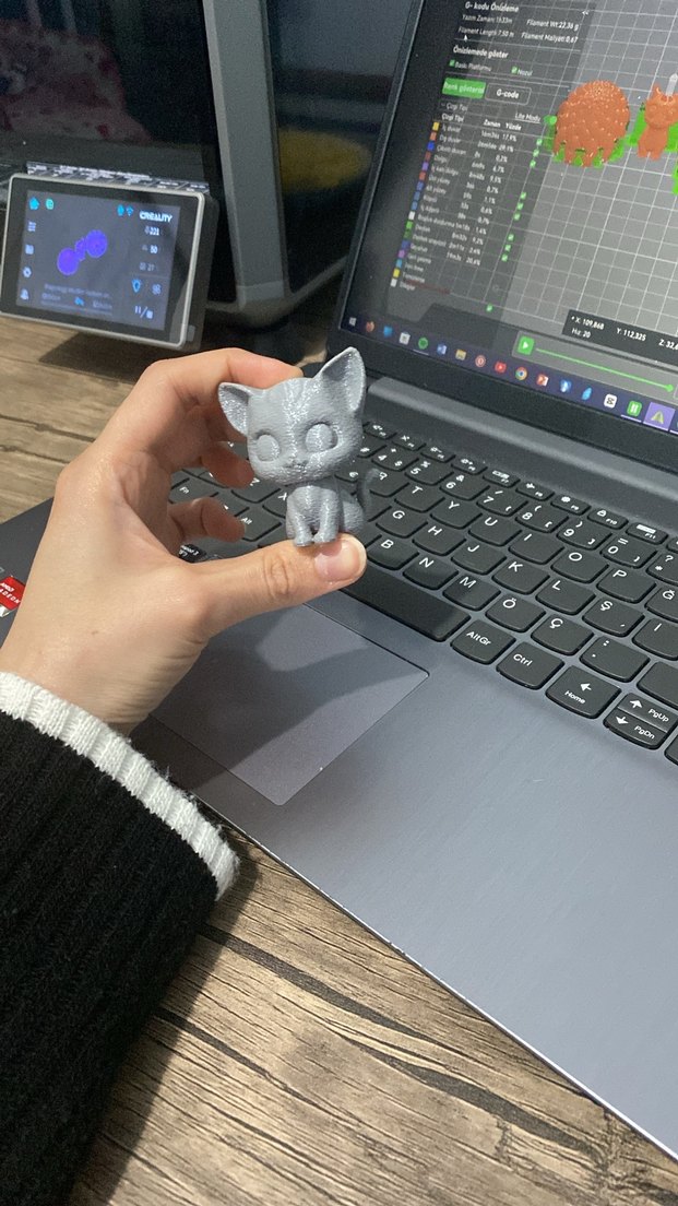 Gri Kedi Figürü Dekorafi Aksesuar | Minimalist Masaüstü  Raf süs - Görsel 5