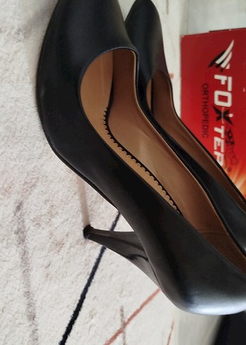 39 Beden siyah Renk Siyah Deri Stiletto Kadın Topuklu