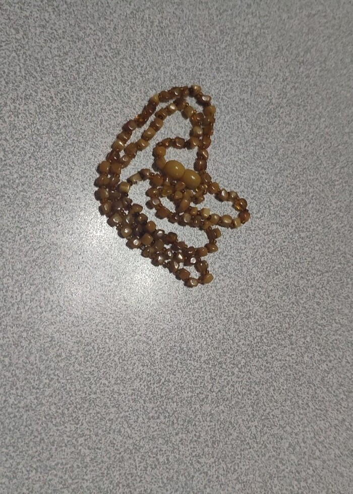 Sarı kehribar kolye  - Görsel 3