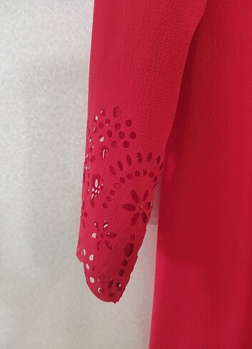 Lazer kesimli uzun kollu tunik  - Görsel 2