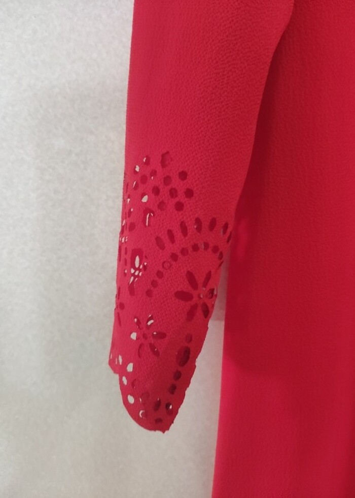 Lazer kesimli uzun kollu tunik  - Görsel 2