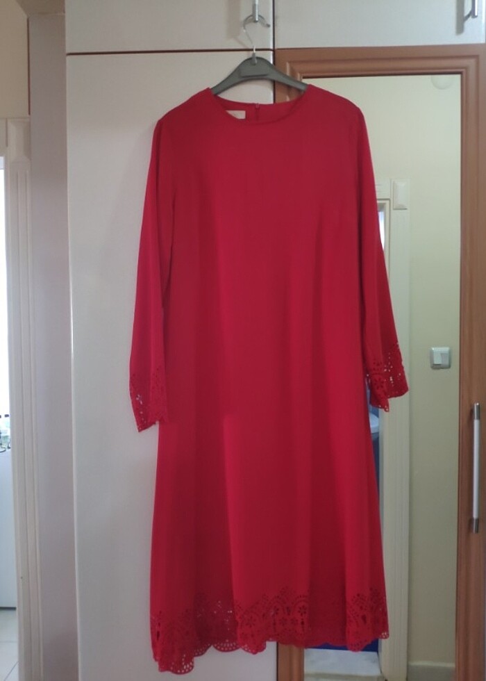 Lazer kesimli uzun kollu tunik  - Görsel 3