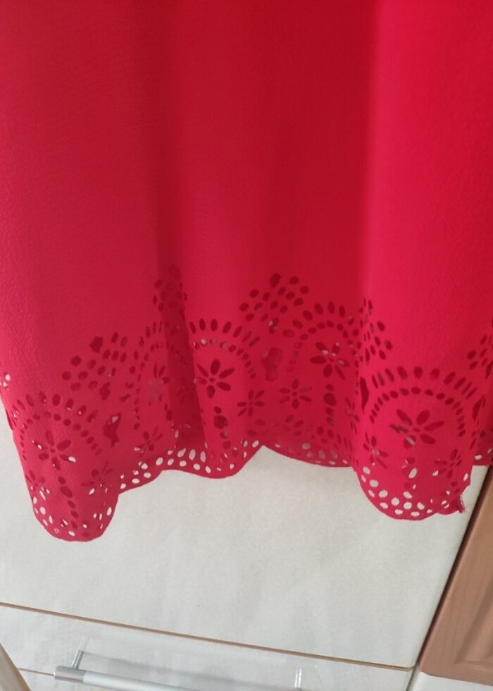 Lazer kesimli uzun kollu tunik  - Görsel 4