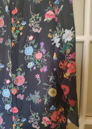 Çiçek Desenli Uzun Bohem Elbise - Görsel 5