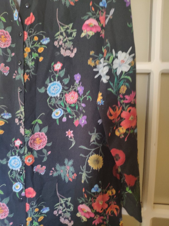 Çiçek Desenli Uzun Bohem Elbise - Görsel 5