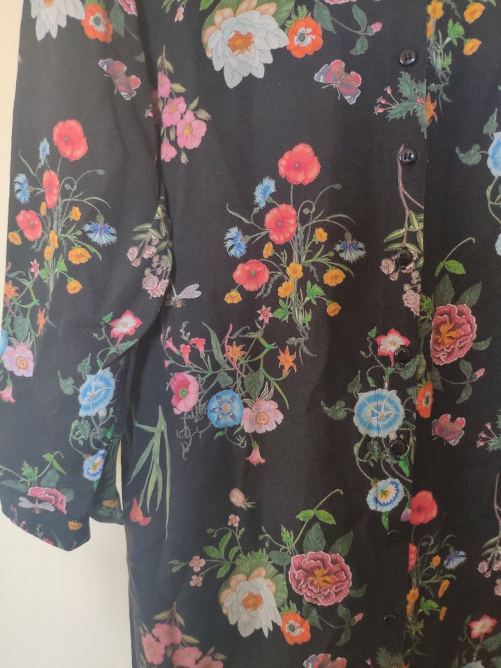 Çiçek Desenli Uzun Bohem Elbise - Görsel 3