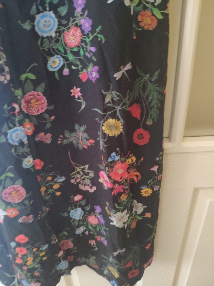 Çiçek Desenli Uzun Bohem Elbise - Görsel 4