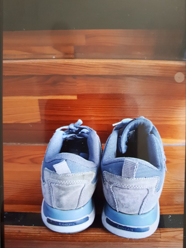 Mavi Bağcıklı Denim Spor Ayakkabı - Görsel 5