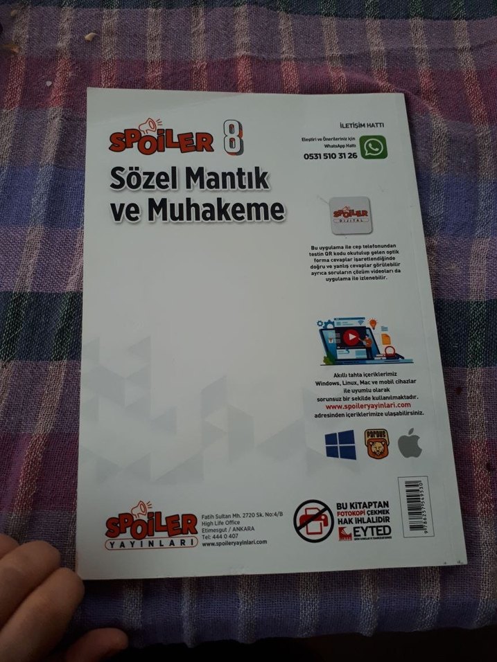 Spoiler 8. Sınıf Sözel Mantık ve Muhakeme Kitabı - Görsel 4