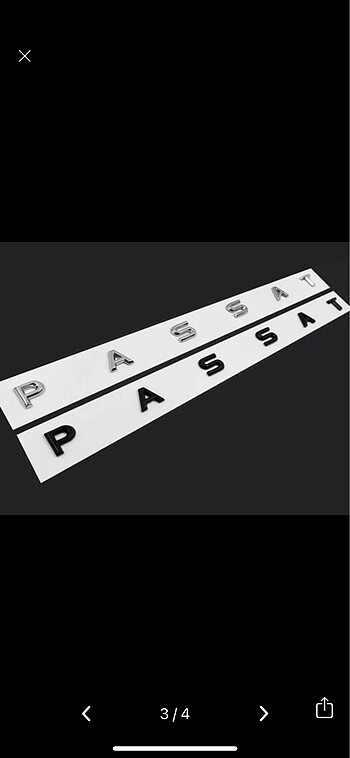 Passat bagaj yazısı siyah renk