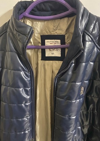 U.S Polo Assn. Erkek Us Polo Assn Parlak Mavi Deri Ceket