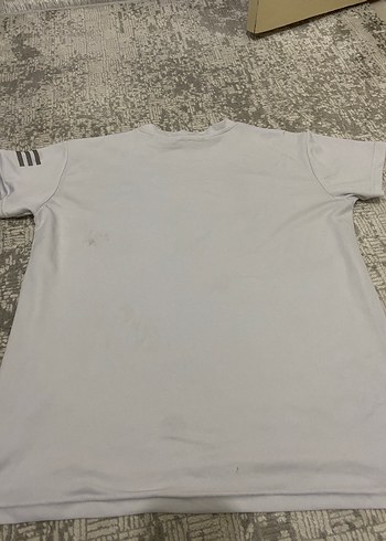 Erkek Beyaz Adidas Kısa Kollu Pamuklu Tişört - Görsel 5