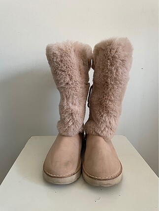 Zara Kız çocuk süet kürklü çizme 30 numara