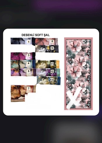 Gri Avant-Garde Kadın Şal - Görsel 2