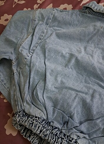 Büzgülü Kot Ceket - Görsel 2