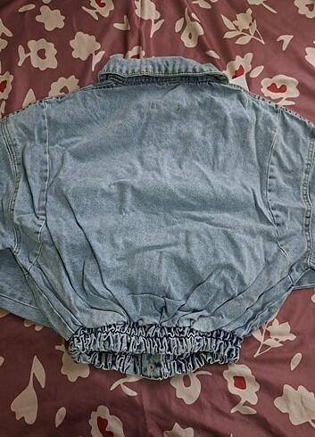 Büzgülü Kot Ceket - Görsel 4