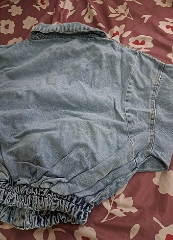 Büzgülü Kot Ceket - Görsel 3