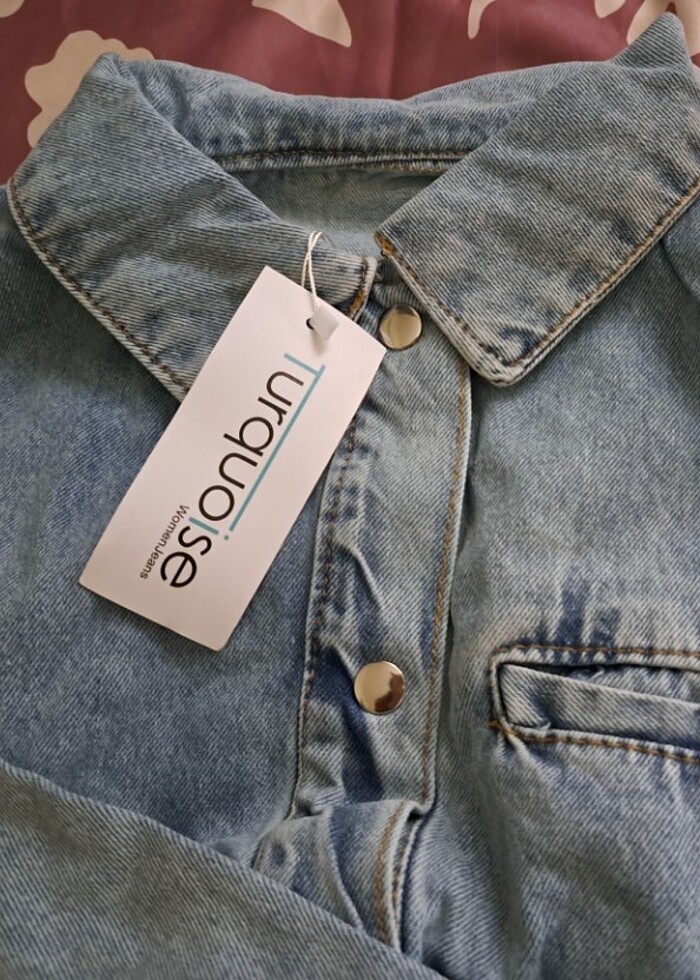 Büzgülü Kot Ceket - Görsel 5