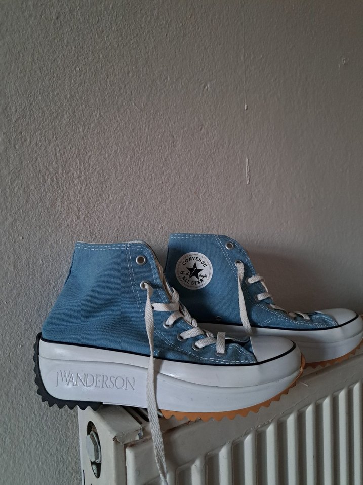 Converse Kadın Denim Bağcıklı Dolgu Topuk Sneaker - Görsel 3
