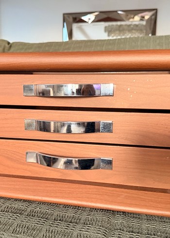 Ahşap Kutuda Gri Kahverengi Çatal Kaşık Seti çay tatlı kşk yok - Görsel 2