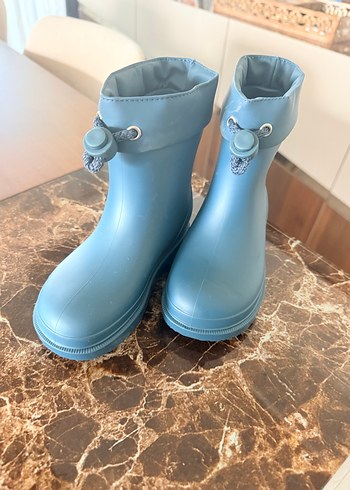 Mavi igor yağmur botu Çocuk Lastik Bot Velcro - Görsel 3
