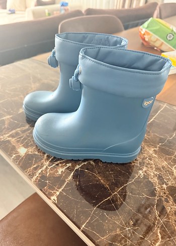 Mavi igor yağmur botu Çocuk Lastik Bot Velcro - Görsel 2