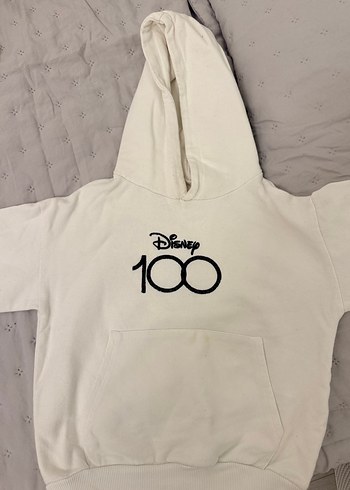 Kız Çocuk Beyaz Kapüşonlu Fermuarlı Sweatshirt - Görsel 2