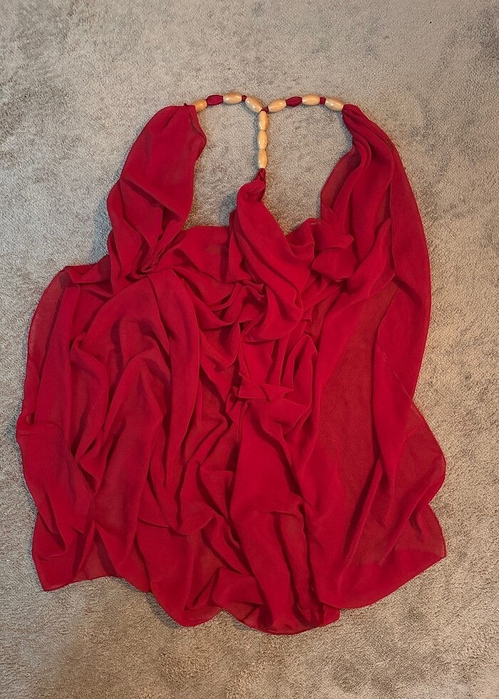 Kırmızı Pareo - Görsel 4