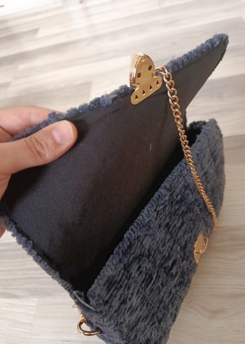  Beden Koyu Mavi Tokalı Kadın Omuz Çantası