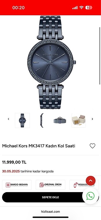 Orjinal Michael Kors Kadın Kol Saati