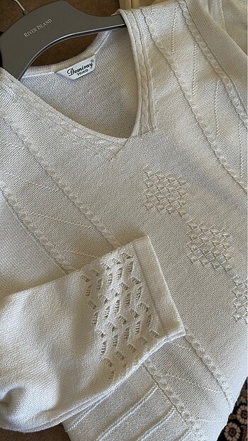 Beyaz Renk Triko Kazak - Görsel 5