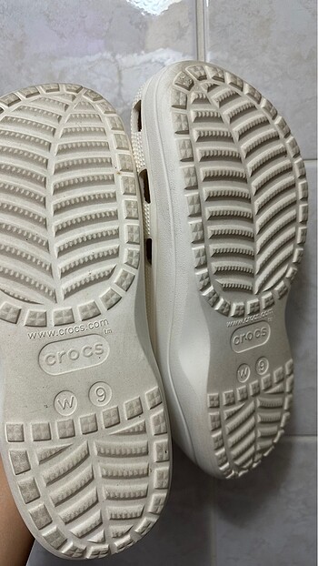 39 Beden beyaz Renk Orijinal Beyaz Crocs Kalın Taban Terlik