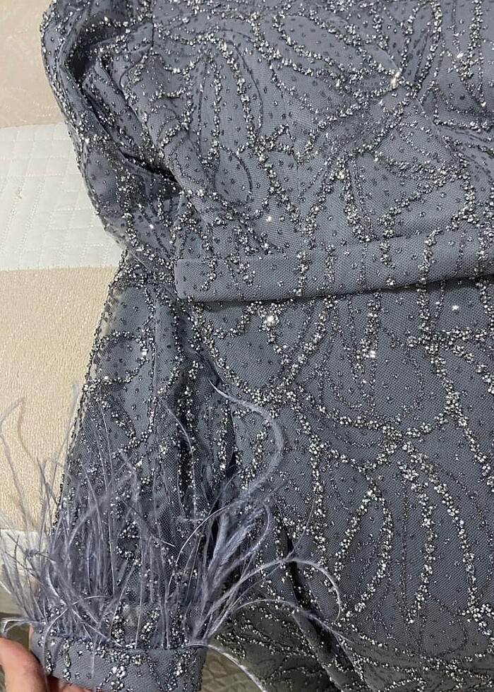 Gri Tesettür Abiye - Görsel 3