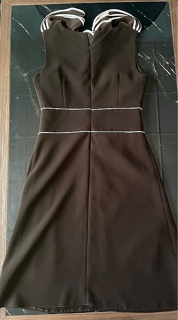 Siyah Midi Elbise - Görsel 2