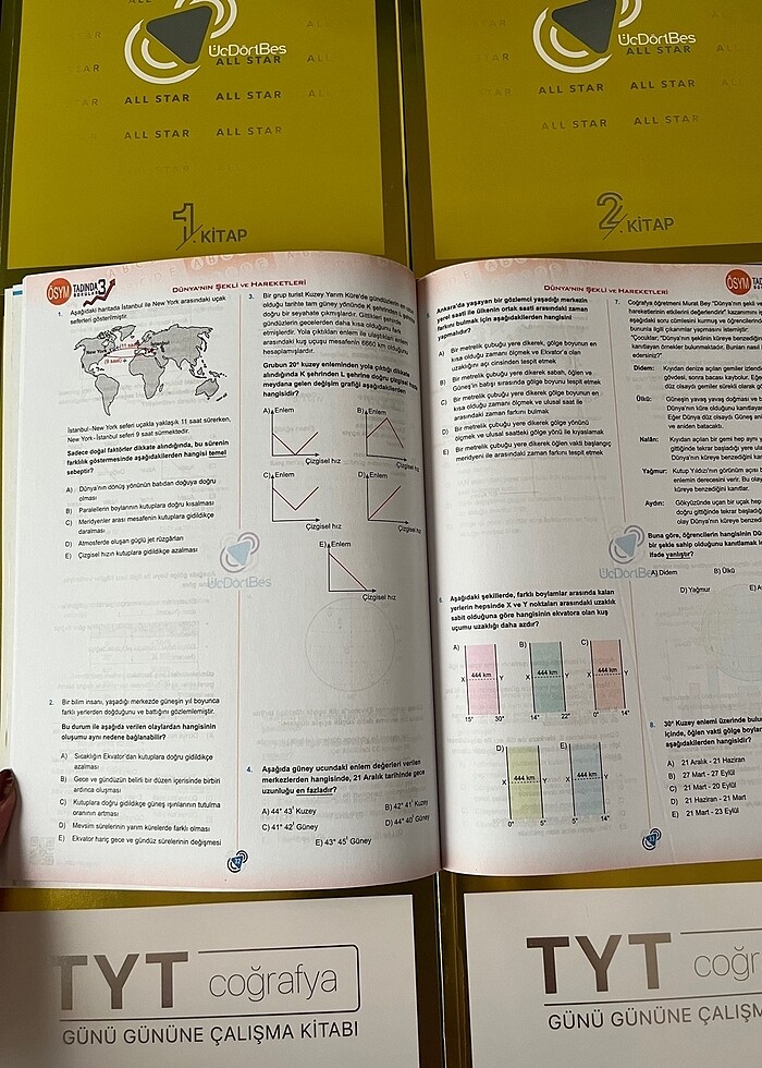 345 TYT Coğrafya Konu Anlatımı Ve Çalışma Kitap Seti - Görsel 3
