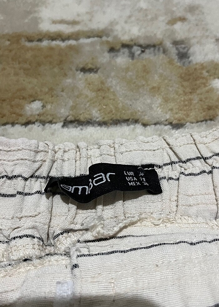 Ambar Keten Şort - Görsel 4