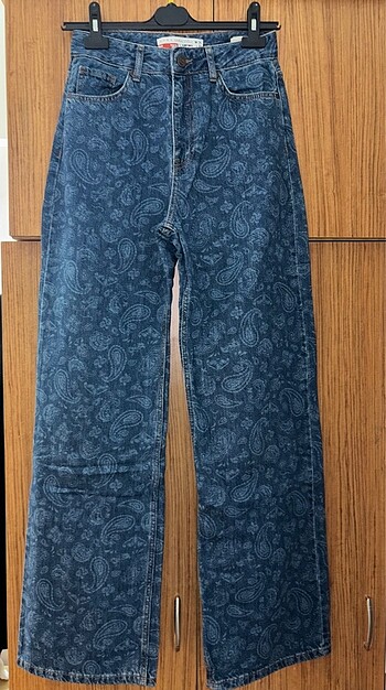 Desenli Kot Pantolon