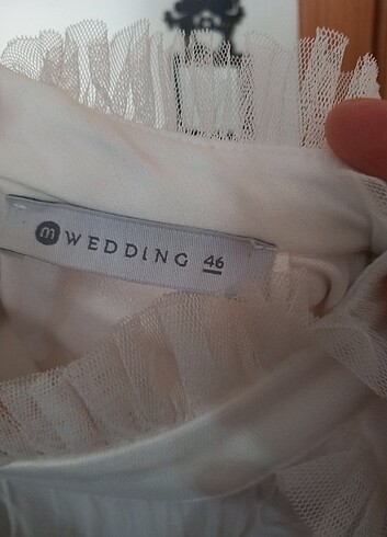 46 Beden beyaz Renk Nikah Elbisesi