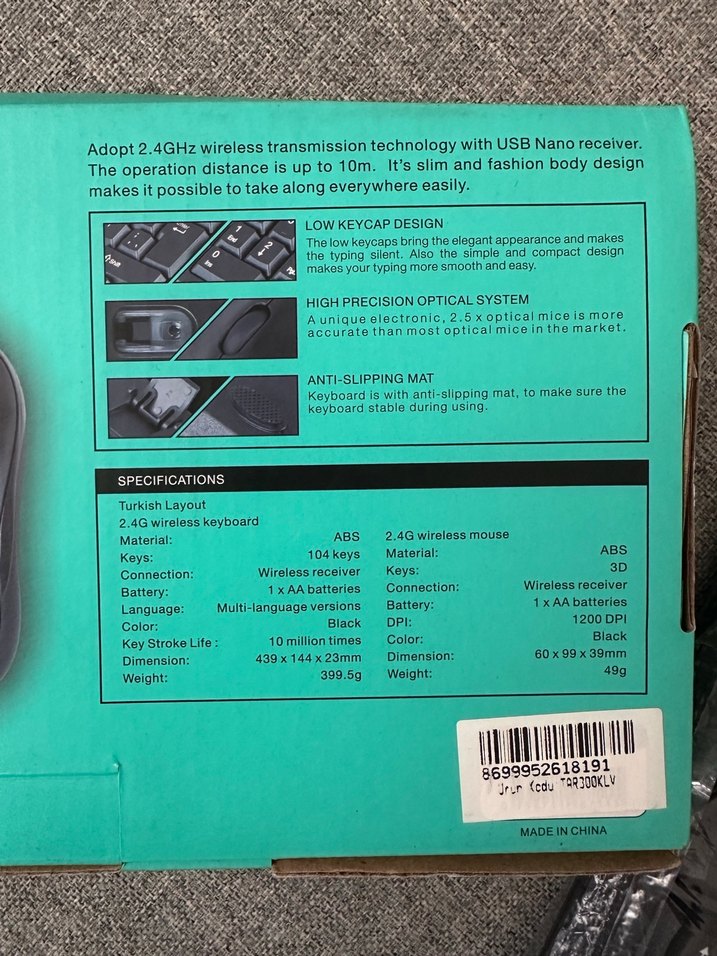 Slimbutton Siyah Kablolu Klavye ve Mouse Seti - Görsel 3