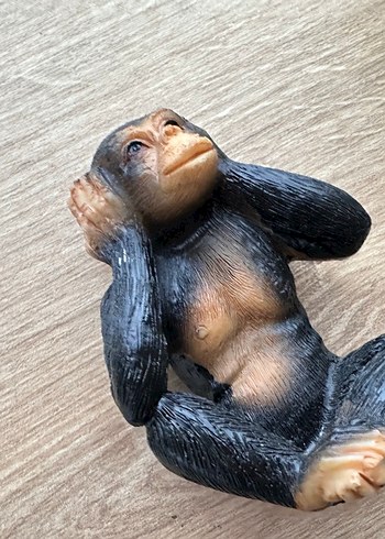 Kahverengi Üç Maymun Biblo Seti - Görsel 4